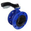 Bundor PN16 Ductile Iron DN50-200 EPDM Seat Double Flanged Butterfly Valve factory price